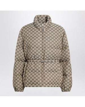 Gucci Camel/Ebony Gg Jacket - Gray