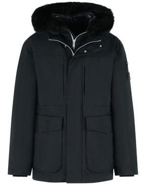 Moose Knuckles 'voltaire 3q' Black Nylon Blend Down Jacket
