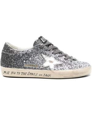 Golden Goose Leather Super Star Trainers - White