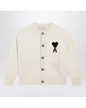 Ami Paris De Coeur Cardigan - White