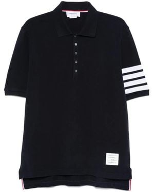 Thom Browne Short-Sleeved Polo Shirt - Black