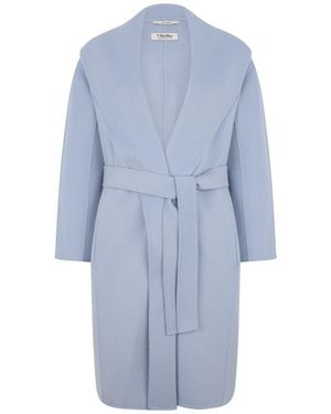 Max Mara Messi Virgin Wool Coat - Blue
