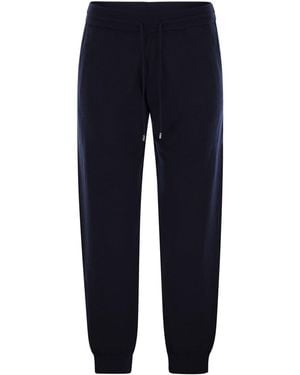 Mc2 Saint Barth Merino Wool Knitted Pants - Blue