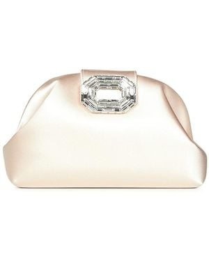 AMINA MUADDI Camelia Clutch - Natural