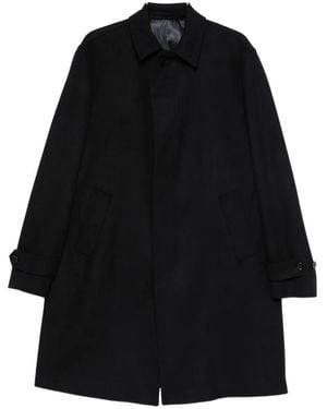 Lardini Loose-Fitting Virgin Wool Coat - Black