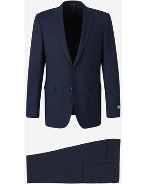 Canali Wool Mottled Suit - Blue