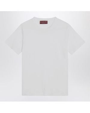 Gucci Jersey T-shirt With Embroidery - White