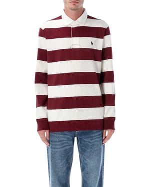 Polo Ralph Lauren Iconic Cotton Striped Rugby Shirt - Red