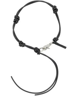 Our Legacy Udon Ladon Leather Necklace - Metallic