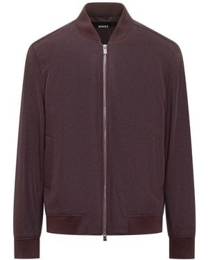 BOSS Bordeaux Jacket With Zip Closure - Purple