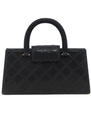 Tory Burch 'fleming East-west' Shopping Bag in Black | Lyst