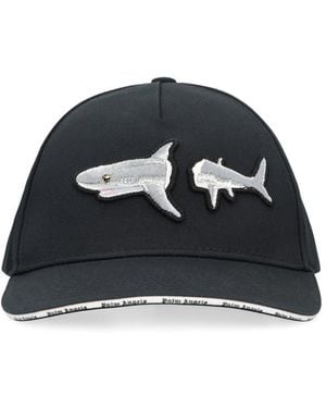 Palm Angels Baseball Cap Broken Shark - Black