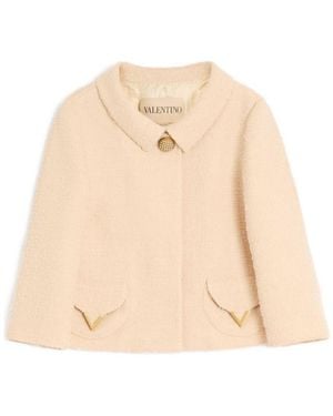 Valentino Garavani Vlogo Signature Wool Jacket - Natural