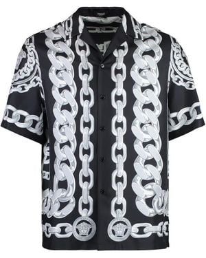 Versace Short Sleeve Shirts - Black