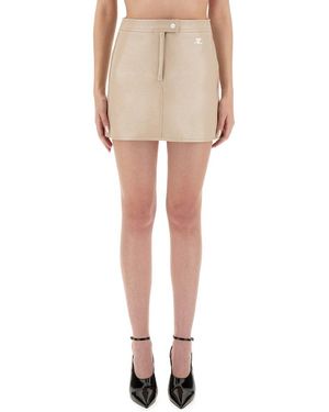 Courreges Vinyl Mini Skirt "reedition" - Natural