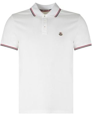 Moncler Cotton-piqué Polo Shirt - White