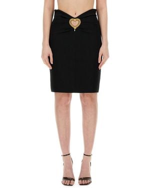 Moschino Heart Skirt - Black