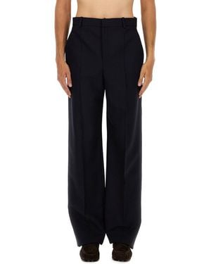 Saint Laurent High Waist Trousers - Blue