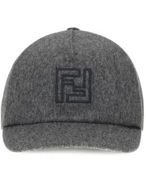 Fendi Wool Baseball Hat - Gray