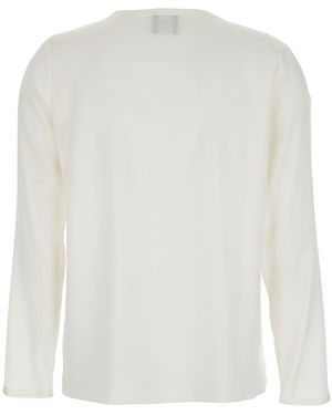 Plain Long Sleeves Blouse - White