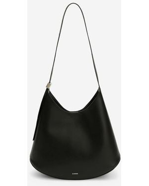 Jil Sander Leather Shoulder Bag - Black