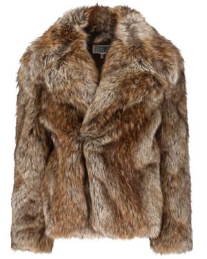 MM6 by Maison Margiela Faux Fur Jacket - Brown