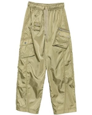 Ganni Nylon Oversize Trousers - Green