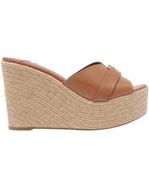 Jimmy Choo Leda Wedge Sandals - Brown