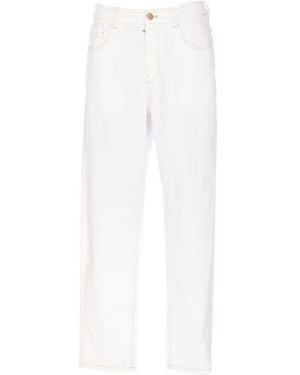 Brunello Cucinelli Denim Stretch Jeans - White