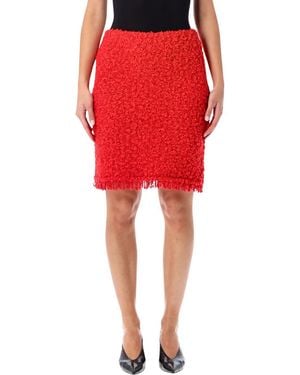 Fabiana Filippi Red Tweed Bouclé Mini Skirt