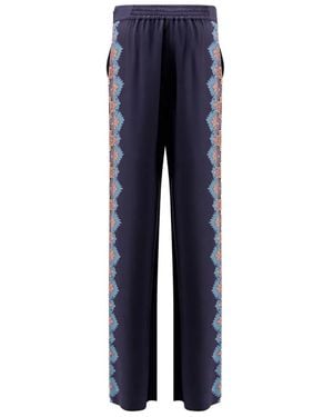 Etro Paisley Print Pants - Blue