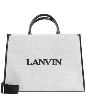 Lanvin Cotton Tote Handbag For - White