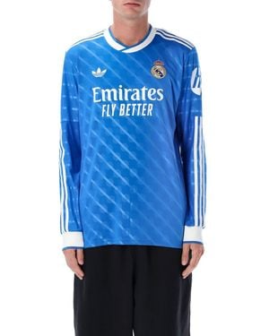 adidas Real Madrid 25/26 Long Sleeve Third Jersey - Blue