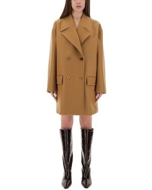 Moschino Double-breasted Coat - Natural