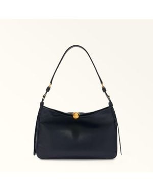 Furla Soft Padded Nappa Shoulder Bag - Blue