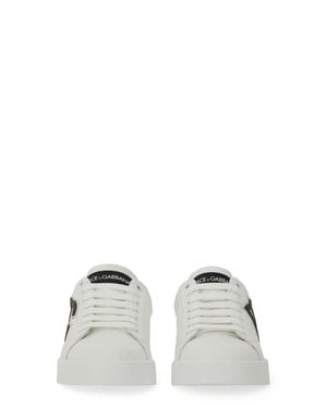 Dolce & Gabbana 'Portofino Light' Trainers With Embroidered Logo On The Side And Logo Patch On The Tongue - White
