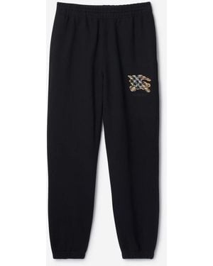 Burberry Sweatpants Check Cotton - Black