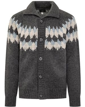 Alanui Cardigan With Geometric Pattern - Gray