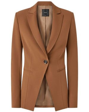 Pinko "Granaglie" Crepe Poly Blazer - Brown