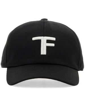 Tom Ford Baseball Hat With Logo - Black