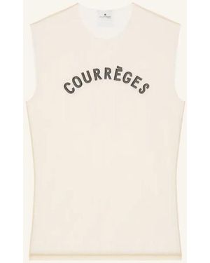Courreges Top Illusion Tulle - Natural