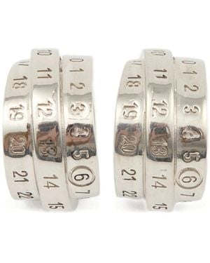 MM6 by Maison Martin Margiela Triple Logo Earrings Accessories - Natural