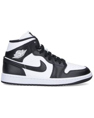 Nike Air Jordan 1 Mid Panda Trainers - Blue