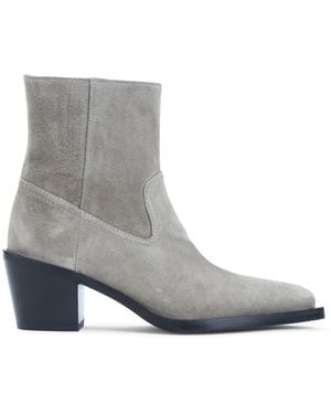 Stuart Weitzman Tate Suede Leather Boots - Grey