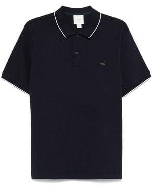 Calvin Klein Stretch Pique Tipping Polo - Blue