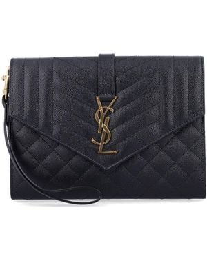 Saint Laurent Flap Pouch - Blue