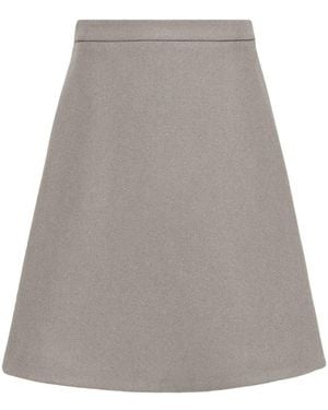 Ami Paris Knitted Midi Skirt - Grey