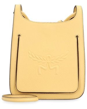 MCM Mini Leather Hobo Handbag - Yellow