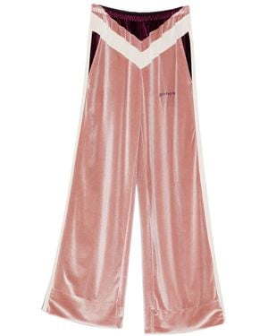 Palm Angels Wide-Leg Velvet Pants - Pink