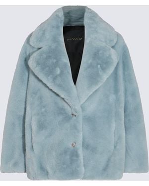 Pinko Polyester Puffer Coat - Blue